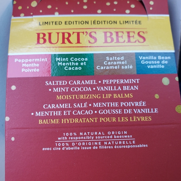 :2pks limited edition burts bees lip gloss peppermint mint cocoa salted caramel - Picture 2 of 4